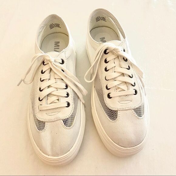 MIA White Parson Lace-Up Sneakers NWT Size 9 - Picture 6 of 11